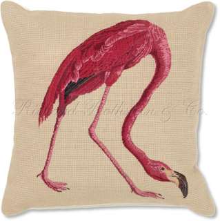 Flamingo Audubon Decorative Accent Throw Pillow  