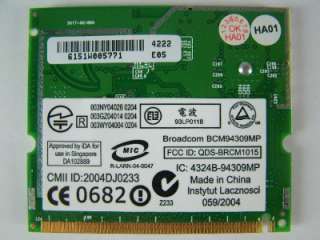 Dell Broadcom Laptop Mini PCI WLAN Wireless Card J4781  