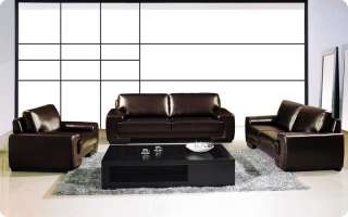 Modern leather sofa loveseat chair set couch furniture  