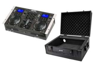 GEMINI CDM 3200 Dual Audio DJ CD Player Mixer + Case  