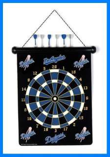 LOS ANGELES DODGERS MAGNETIC DART BOARD SET w/6 DARTS  