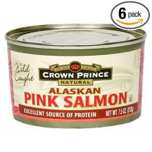 Crown Prince Pink Salmon Low Sodium, 7.5000 ounces (Pack of6)  