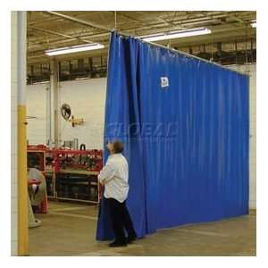  Solid Blue Curtain Wall Partition 24 X 12