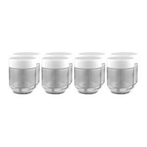 Euro Cuisine Set of 8 Glass Jars for Yogurt Maker  Kitchen 