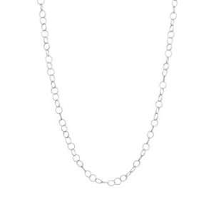    Dainty Linked Necklace   LONG 46 Chain Silver Plate Jewelry
