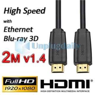 NEW HDMI CABLE 6FT 1.4 BLURAY 3D DVD PS3 HDTV XBOX LCD HD TV 1080P 