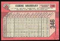 1989 Bowman Eddie Murray Blank Front Error Card  