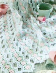 Mile A Minute Granny Flower Lace Afghan Pattern  