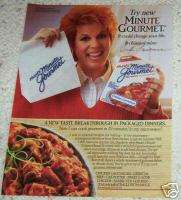 1989 Beatrice Hunts Minute Gourmet AD   VICKI LAWRENCE  