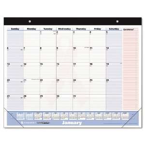 AT A GLANCE   QuickNotes Pink Ribbon Monthly Desk Pad/Wall Calendar 