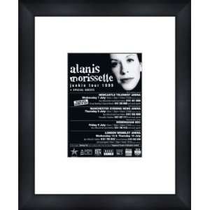 ALANIS MORISSETTE Junkie UK Tour 1999   Custom Framed Original Ad 