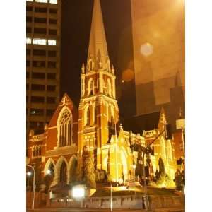 Albert Street Uniting Church at Night, Brisbane, Queensland, Australia 