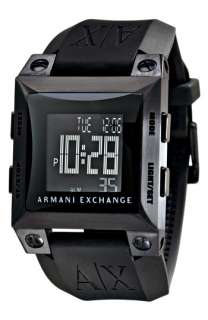 AX Armani Exchange Digital Rubber Strap Watch  