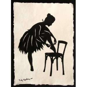   Handmade Papercut Art   Dancer Anna Pavlova Silhouette