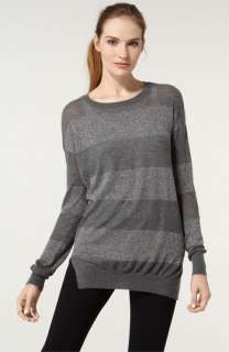 Vince Metallic Rugby Stripe Cashmere Sweater  