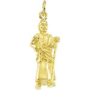   White Gold St.Joseph Pendant. 18.50X07.50 Mm St.Joseph Pendant In 14K