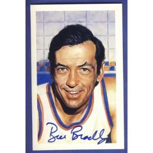1992 Center Court BILL BRADLEY Signed HOF Postcard   Signed NBA 