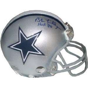 Bob Lilly Autographed Mini Helmet   Replica   Autographed NFL Mini 