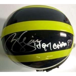  Brian Griese Autographed Helmet   Michigan Wolverins Fs 
