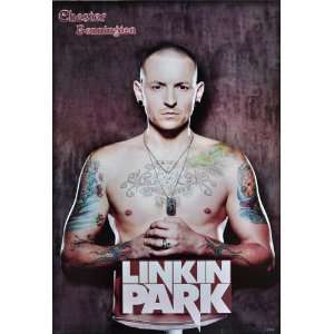 Chester Bennington of Linkin Park tattoos POSTER 23.5 x 34 tattoo 