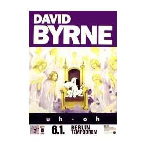  DAVID BYRNE Uh Oh Tour   Berlin 6th January Music Poster 
