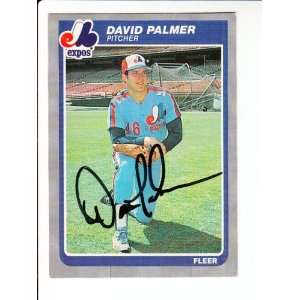  1985 Fleer #404 David Palmer Expos Signed 