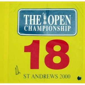 Ernie Els Autographed 2000 St Andrew British Open Pin Flag