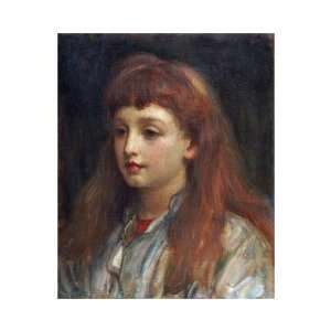  Portrait Of A Young Girl by Lord Frederick Leighton. size 