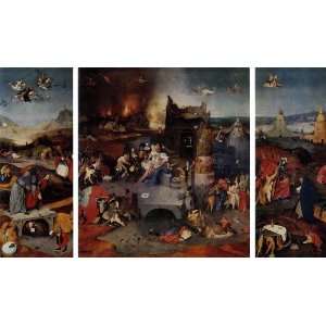  Hand Made Oil Reproduction   Hieronymus Bosch   24 x 14 