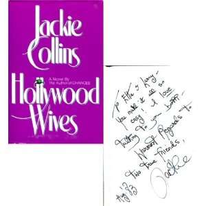 Jackie Collins Autographed/Hand Signed Hollywood Wives Book