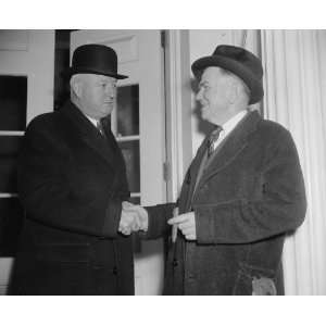  1938 photo Postmaster James Farley and Judge Leon McCord 