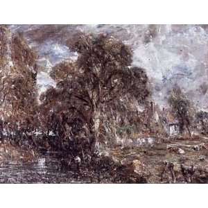 John Constable   On the River Stour Size 24x19 by John Constable . Art 