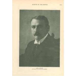  1910 Print John F Stevens Chief Engineer Panama Canal 