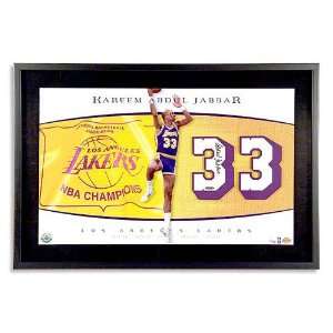 Kareem Abdul Jabbar Autographed Los Angeles Lakers Championships 