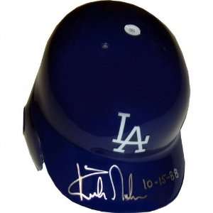 Kirk Gibson Los Angeles Dodgers Autographed Batting Helmet with 10 15 