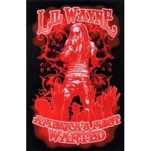 Lil Wayne   Americas Most Wanted (blacklight) HIGH QUALITY MUSEUM 