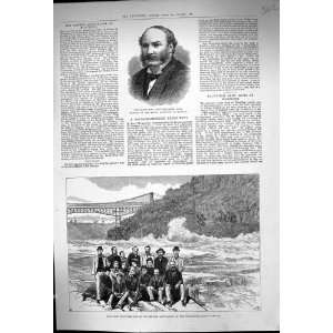  1884 Lord Rayleigh Montreal Excursionists Whirlpool Rapids 