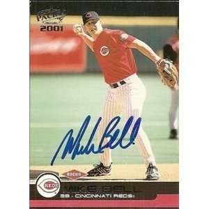  Mike Bell Signed Cincinnati Reds 2001 Pacific Card Sports 