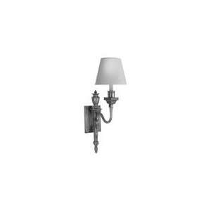 Studio Michael S Smith Winslow Single Sconce in Sheffield Nickel with 