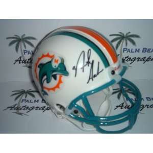 Nick Saban signed Miami Dolphins Mini Helmet