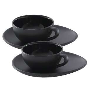 Nigella Lawson Cappuccino Cup/Saucer Set/2 Black