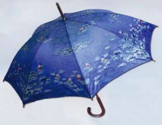 Monet Water Lilies  Auto Opening Stick Umbrella  