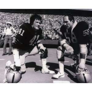  PHIL VILLAPIANO & MONTE JOHNSON OAKLAND RAIDERS 8 X 10 