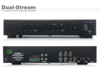Dual   Stream 4 Channel DVR Security System, H.264, + 500GB HDD 