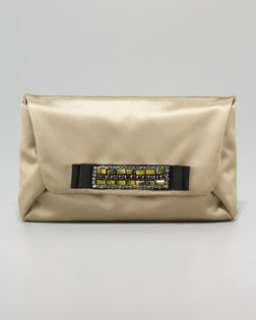 V159P Lanvin Mai Tai Satin Clutch