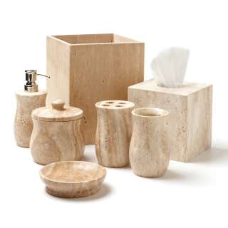 Roselli Trading Travertine Bath Accessories  