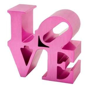 Robert Indiana Love Miniature Sculpture Pink