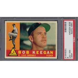  1960 Topps #291 Bob Keegan Cardinals PSA 8 Sports 
