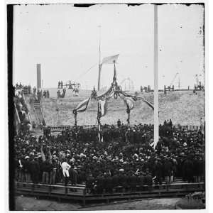   ceremony at Fort Sumter. Generals Robert Anderson and