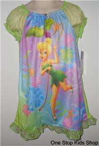 TINKERBELL Disney Fairy 3T 4T Pajamas NIGHTGOWN Pjs  